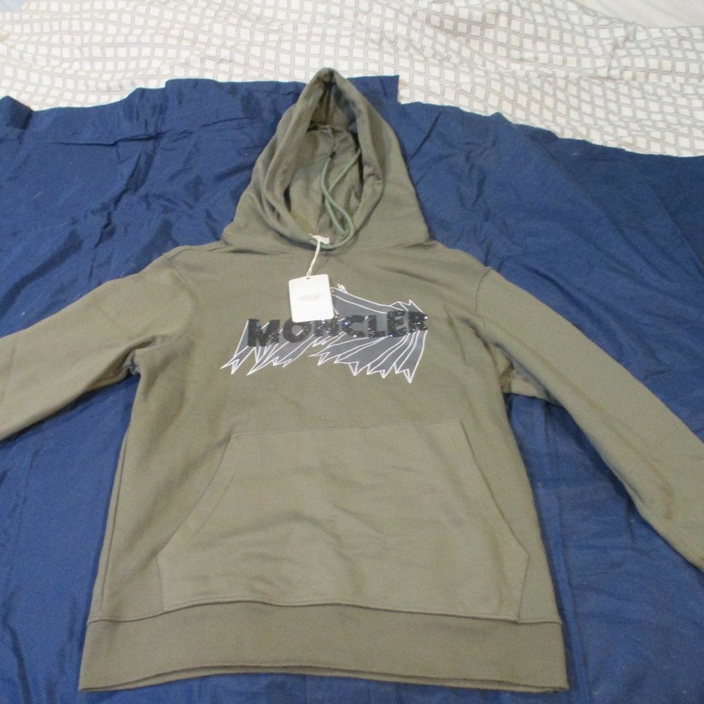 New With Tags Moncler Cotton Logo Hoodie
